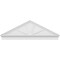 Ekena Millwork Peaked Cap 4 Spoke Architectural PVC Combination Pediment, 70"W x 24-3/8"H x 2-3/4"P (Pitch 6/12) PEDPC070X245PKC04 - alternate 3